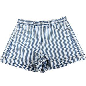 American Eagle Shorts Women’s Blue White Striped Size 2‎